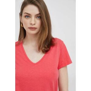 Bavlněné tričko Mos Mosh červená barva