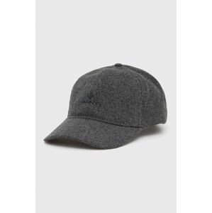 Vlněný klobouk Gant šedá barva, hladká