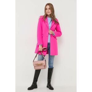 Kabát Silvian Heach dámský, růžová barva, přechodný