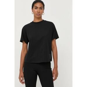 Bavlněné tričko Liviana Conti černá barva
