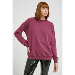 Mikina Cross Jeans dámská, fialová barva, hladká