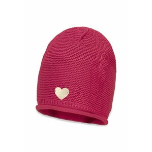 Dětska čepice Broel růžová barva, z tenké pleteniny