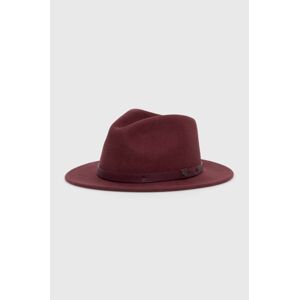 Vlněný klobouk Brixton fialová barva, vlněný