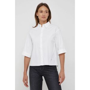 Košile Mos Mosh dámská, bílá barva, relaxed, s klasickým límcem