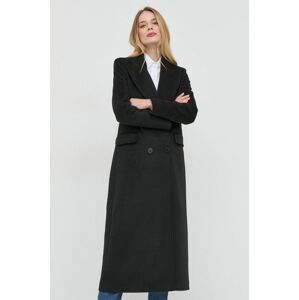 Kabát Silvian Heach dámský, černá barva, přechodný, dvouřadový