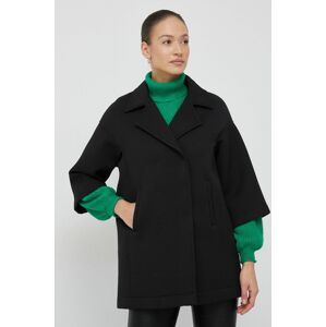 Kabát XT Studio dámský, černá barva, přechodný, dvouřadový