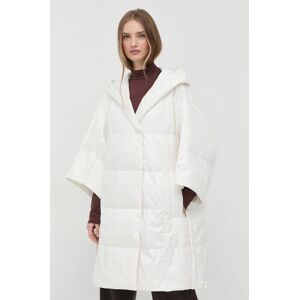 Péřová bunda Liviana Conti dámská, bílá barva, přechodná, oversize