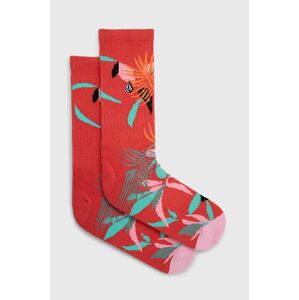 Ponožky Volcom pánské, růžová barva