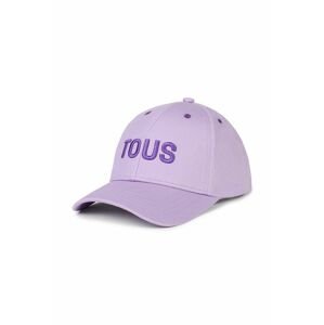 Bavlněná čepice Tous fialová barva, s aplikací