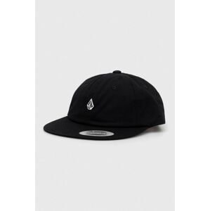 Bavlněná baseballová čepice Volcom černá barva