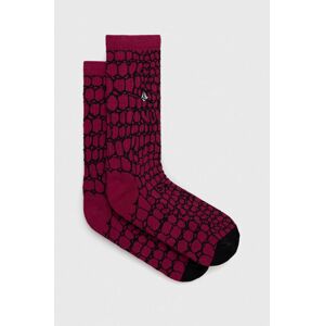 Ponožky Volcom pánské, fialová barva