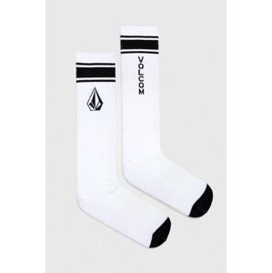 Ponožky Volcom pánské, bílá barva