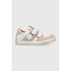Dětské kožené sneakers boty Froddo růžová barva