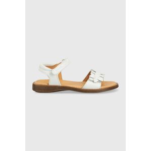 Dětské kožené sandály Froddo bílá barva