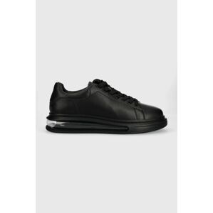 Kožené sneakers boty GOE černá barva, LL1N4018