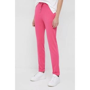 Kalhoty Rich & Royal dámské, růžová barva, přiléhavé, high waist