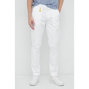Kalhoty Manuel Ritz pánské, bílá barva, jednoduché