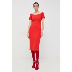 Šaty Nissa červená barva, mini