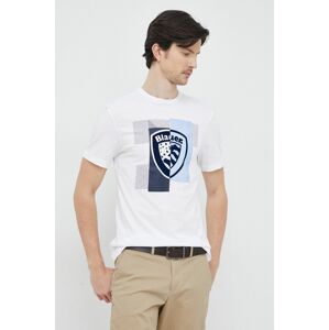 Bavlněné tričko Blauer bílá barva