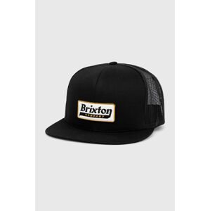 Čepice Brixton černá barva, s aplikací
