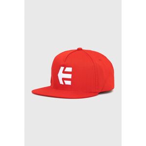 Čepice Etnies červená barva, s aplikací