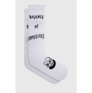 Ponožky RVCA pánské, bílá barva