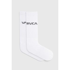 Ponožky RVCA pánské, bílá barva