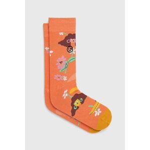 Ponožky Volcom pánské, oranžová barva
