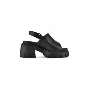 Sandály Altercore dámské, černá barva, na podpatku
