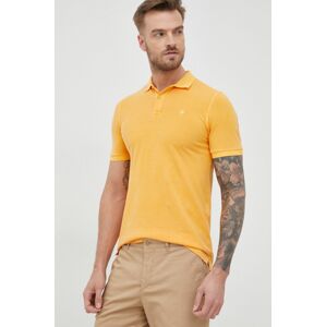 Polo tričko Manuel Ritz pánský, oranžová barva, hladký