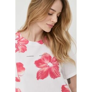 Bavlněné tričko Liviana Conti růžová barva