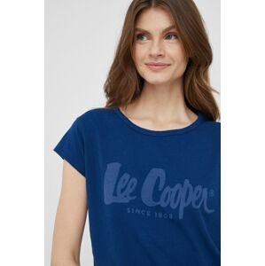 Bavlněné tričko Lee Cooper tmavomodrá barva