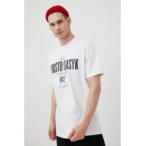 Bavlněné tričko Prosto Concre bílá barva, s potiskem