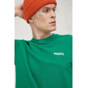 Bavlněné tričko Prosto Mode zelená barva, s aplikací