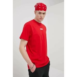 Bavlněné tričko Prosto Smallog červená barva, s potiskem