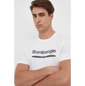 Bavlněné tričko Bomboogie bílá barva, s potiskem