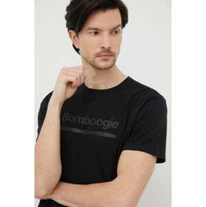 Bavlněné tričko Bomboogie černá barva, s potiskem