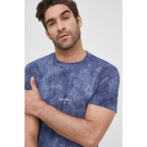 Bavlněné tričko Manuel Ritz tmavomodrá barva, s potiskem