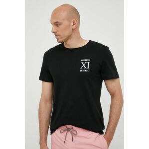 Bavlněné tričko Bikkembergs černá barva, s potiskem
