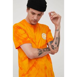 Bavlněné tričko Etnies oranžová barva, s potiskem