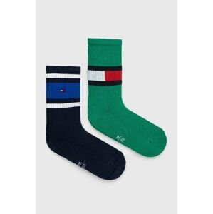 Dětské ponožky Tommy Hilfiger (2-pak) zelená barva