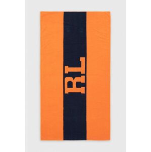 Bavlněný ručník Ralph Lauren oranžová barva