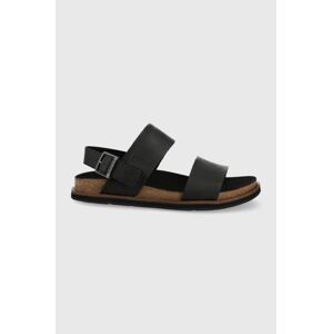 Kožené sandály Timberland pánské, černá barva