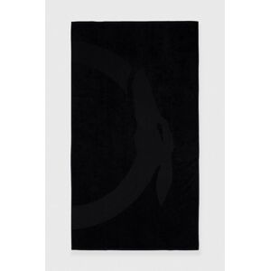 Bavlněný ručník Trussardi černá barva