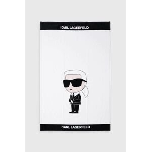 Bavlněný ručník Karl Lagerfeld bílá barva