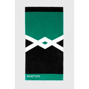 Bavlněný ručník United Colors of Benetton zelená barva