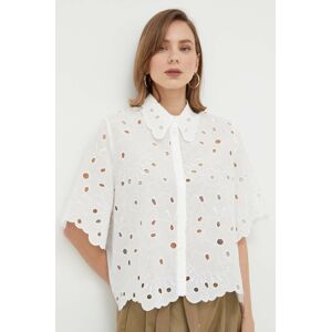 Košile Ivy Oak dámská, bílá barva, regular, s klasickým límcem