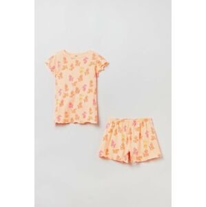 Dětské bavlněné pyžamo OVS oranžová barva