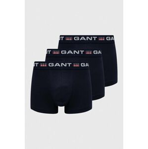 Boxerky Gant 3-pack pánské, tmavomodrá barva