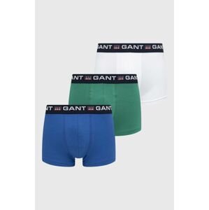 Boxerky Gant 3-pack pánské, zelená barva